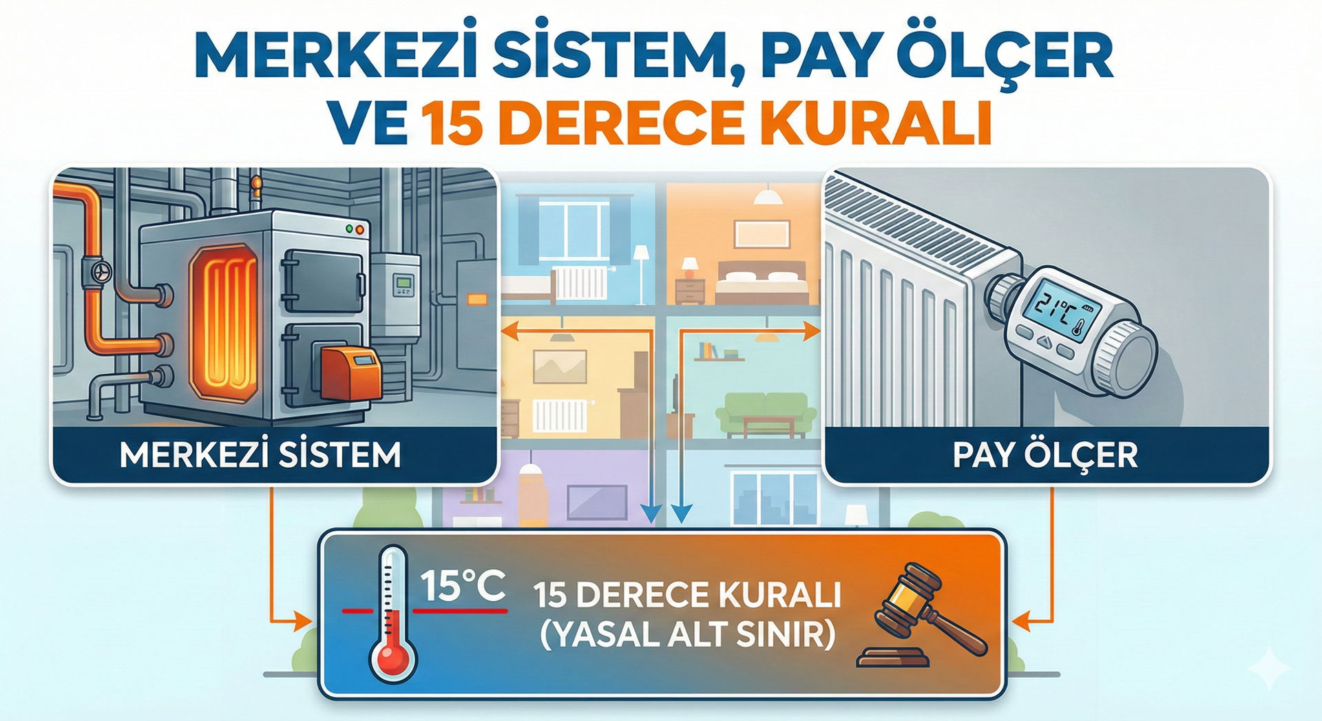 Merkezi Sistem, Pay Ölçer ve "15 Derece Kuralı"